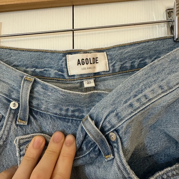 Agolde Criss Cross Straight Leg Jeans - Picture 3 of 7